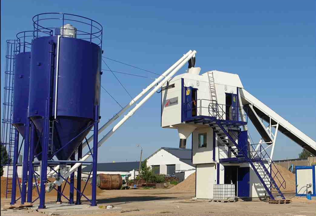 Mobile Betonmischanlage von Tecwill in modularer Bauweise