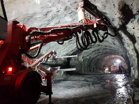 Spritzbeton Technologie von Tecwill im Tunnelbau und Bergbau