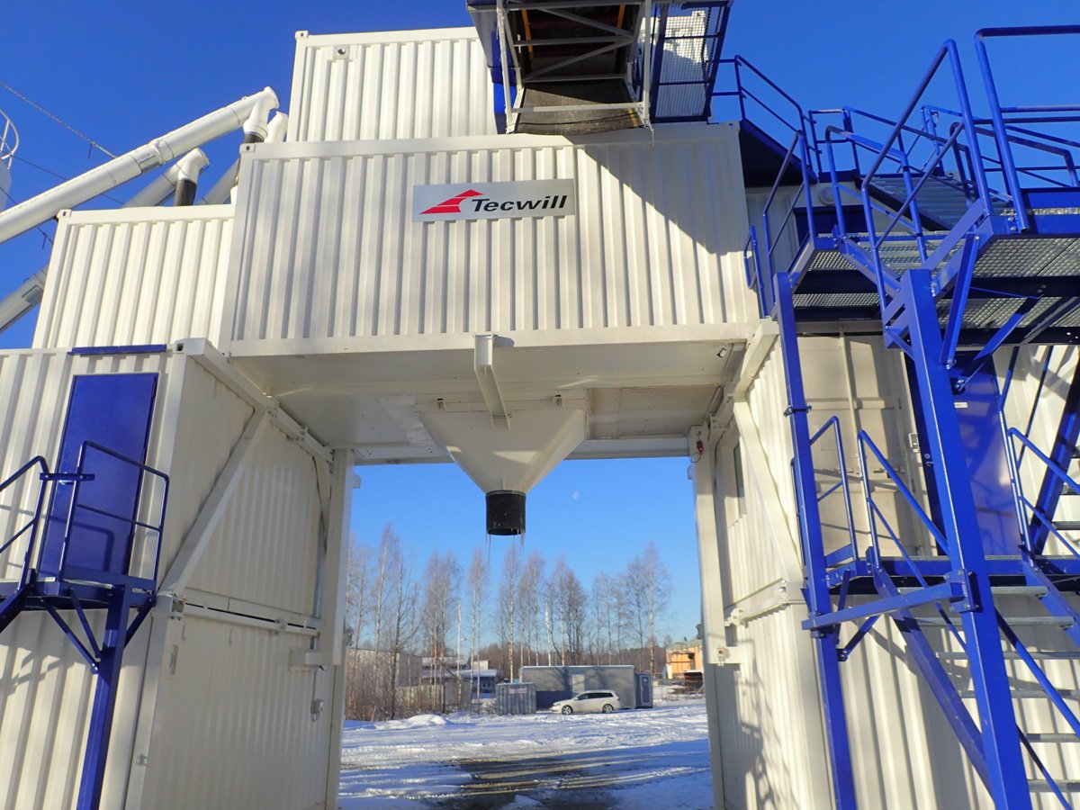 ARCAMIX concrete mixing plant for winter production!